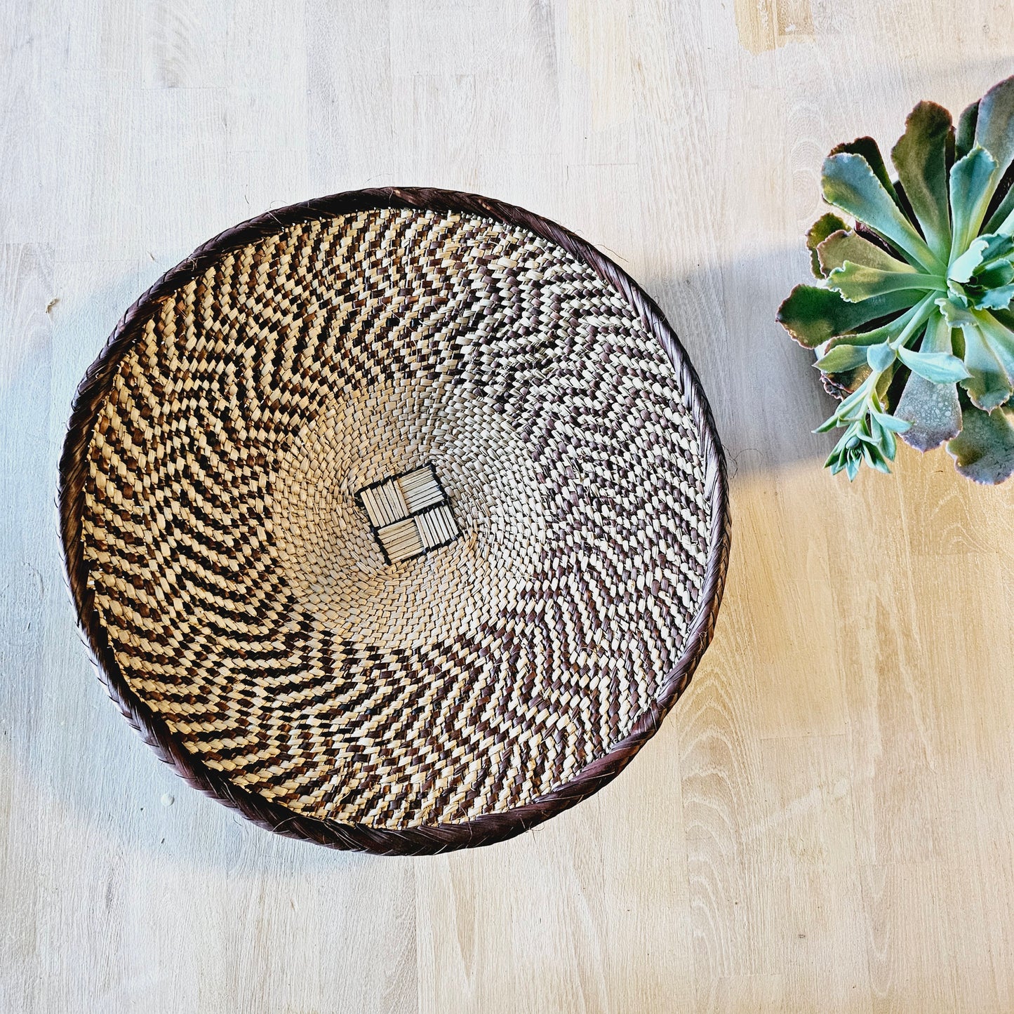 Set of 4 Handmade African Baskets Zimbabwe | Boho Wall Decor