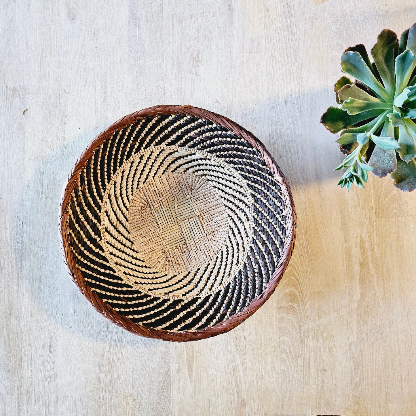 Set of 4 Handmade African Baskets Zimbabwe | Boho Wall Decor