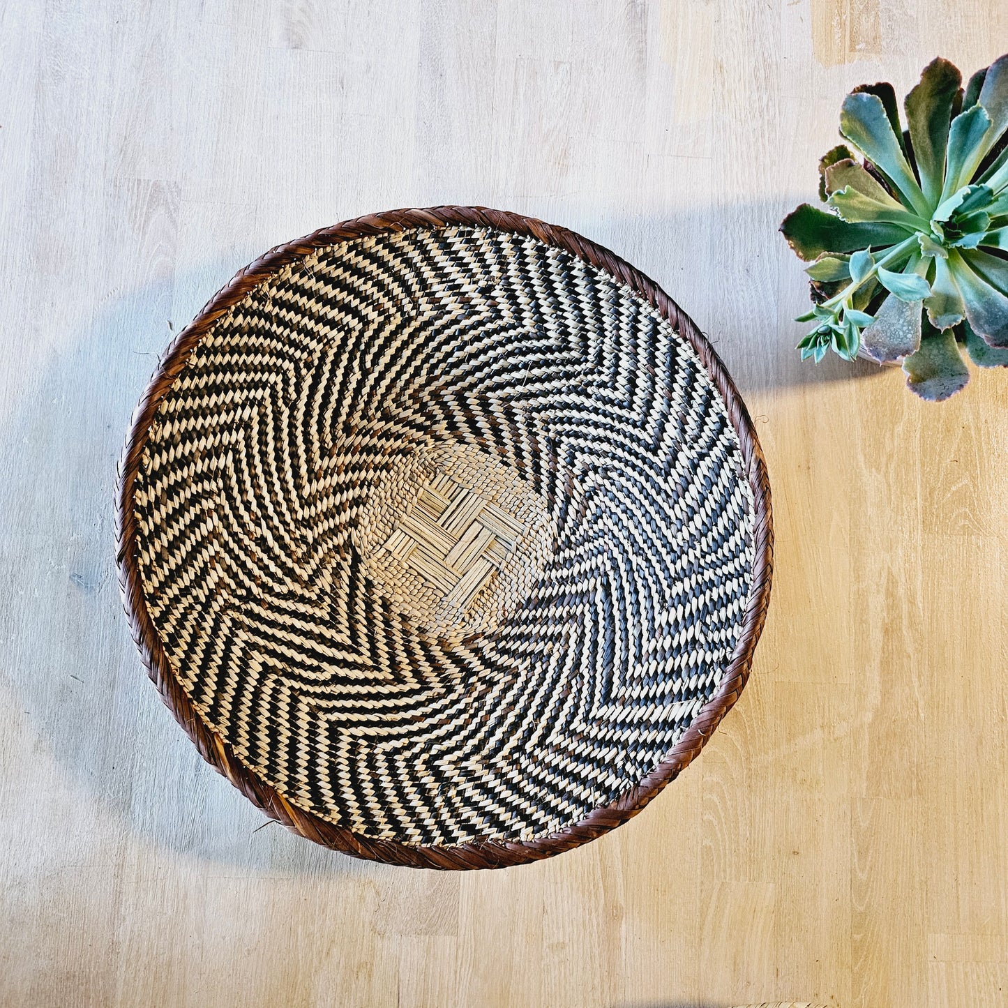Set of 4 Handmade African Baskets Zimbabwe | Boho Wall Decor