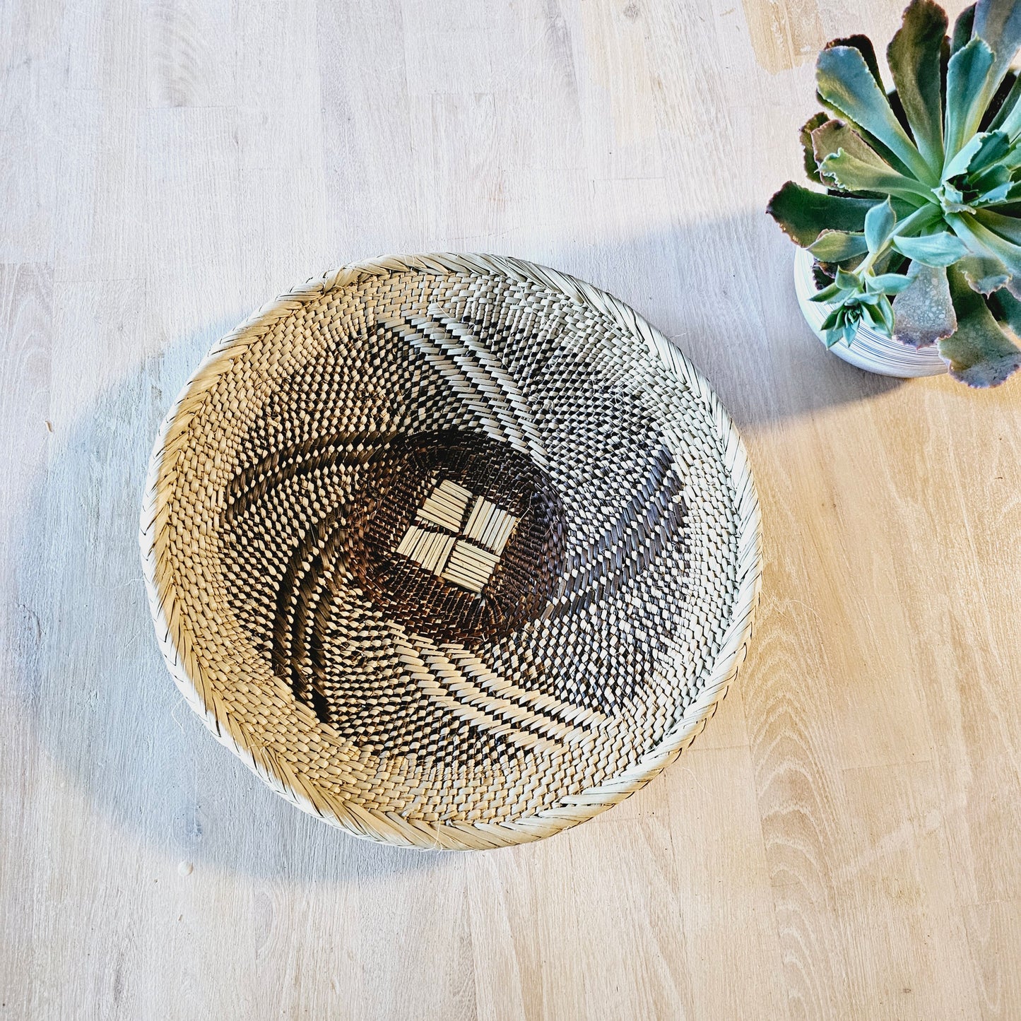 Set of 4 Handmade African Baskets Zimbabwe | Boho Wall Decor