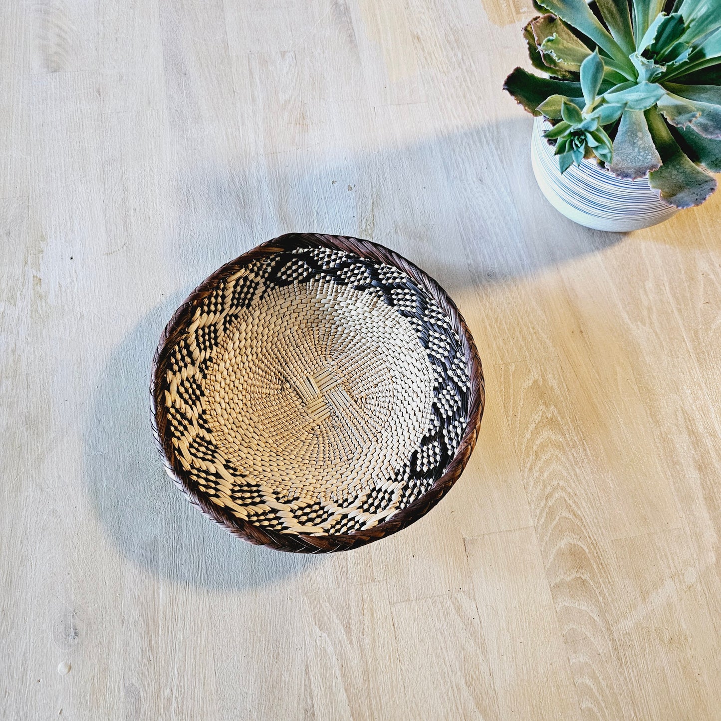 Set of 4 Handmade African Baskets Zimbabwe | Boho Wall Decor