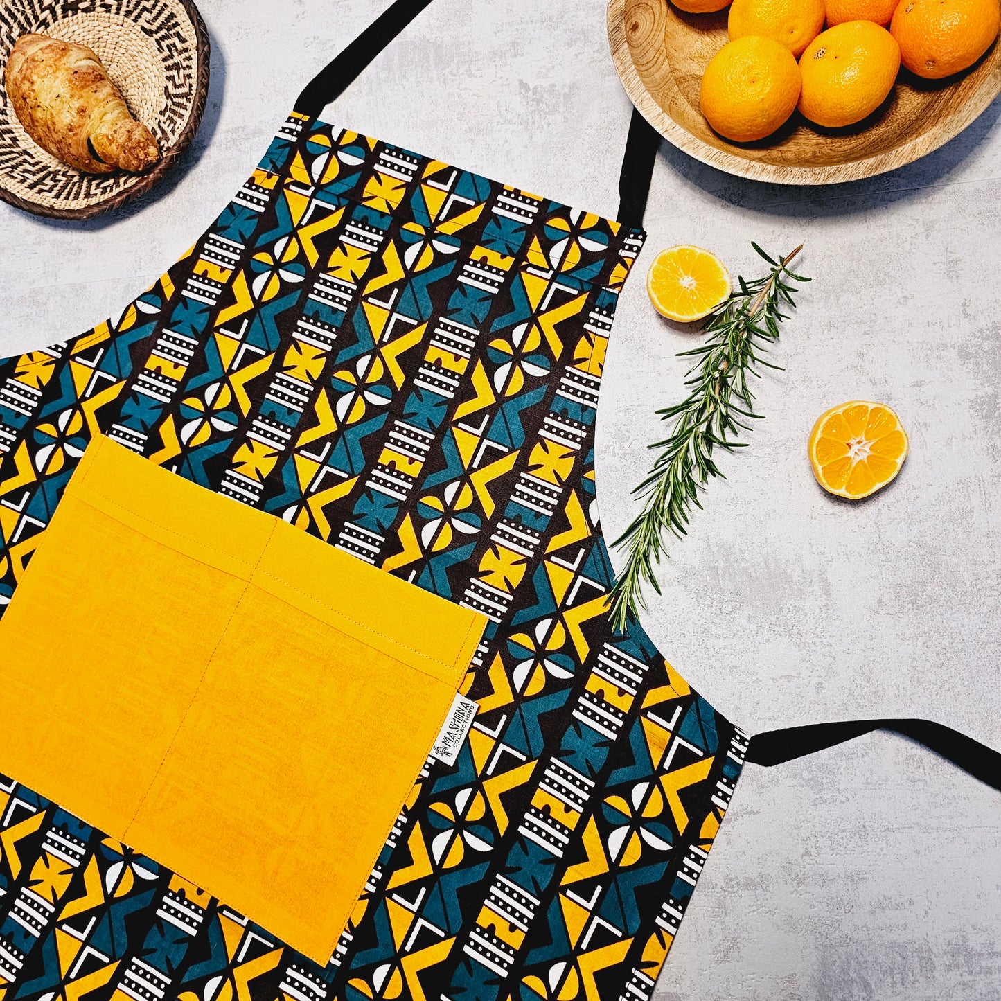 Handmade African Print Apron with Pocket