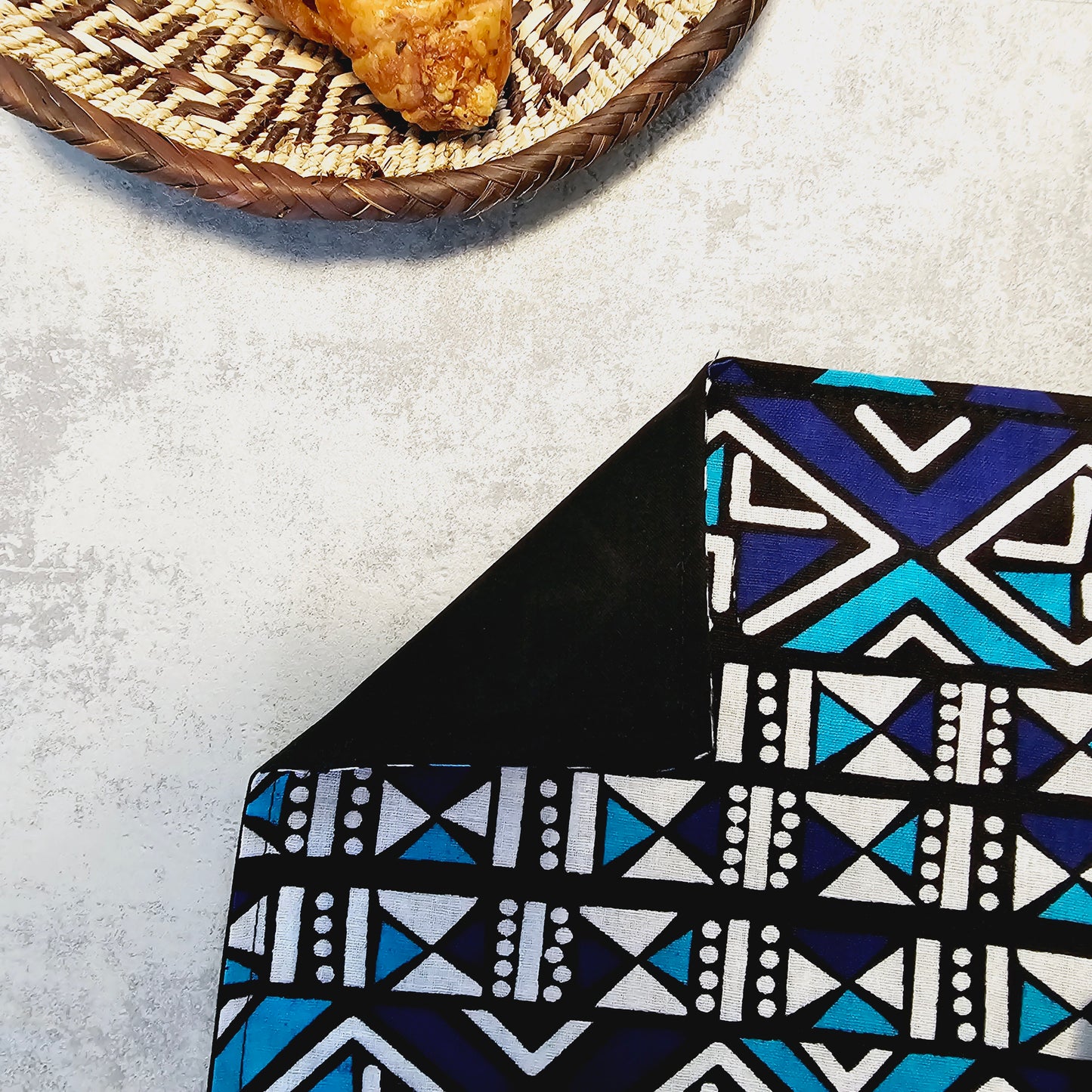 Handmade ''Bogolan'' Inspired Print Placemats | African Print Washable Placemats