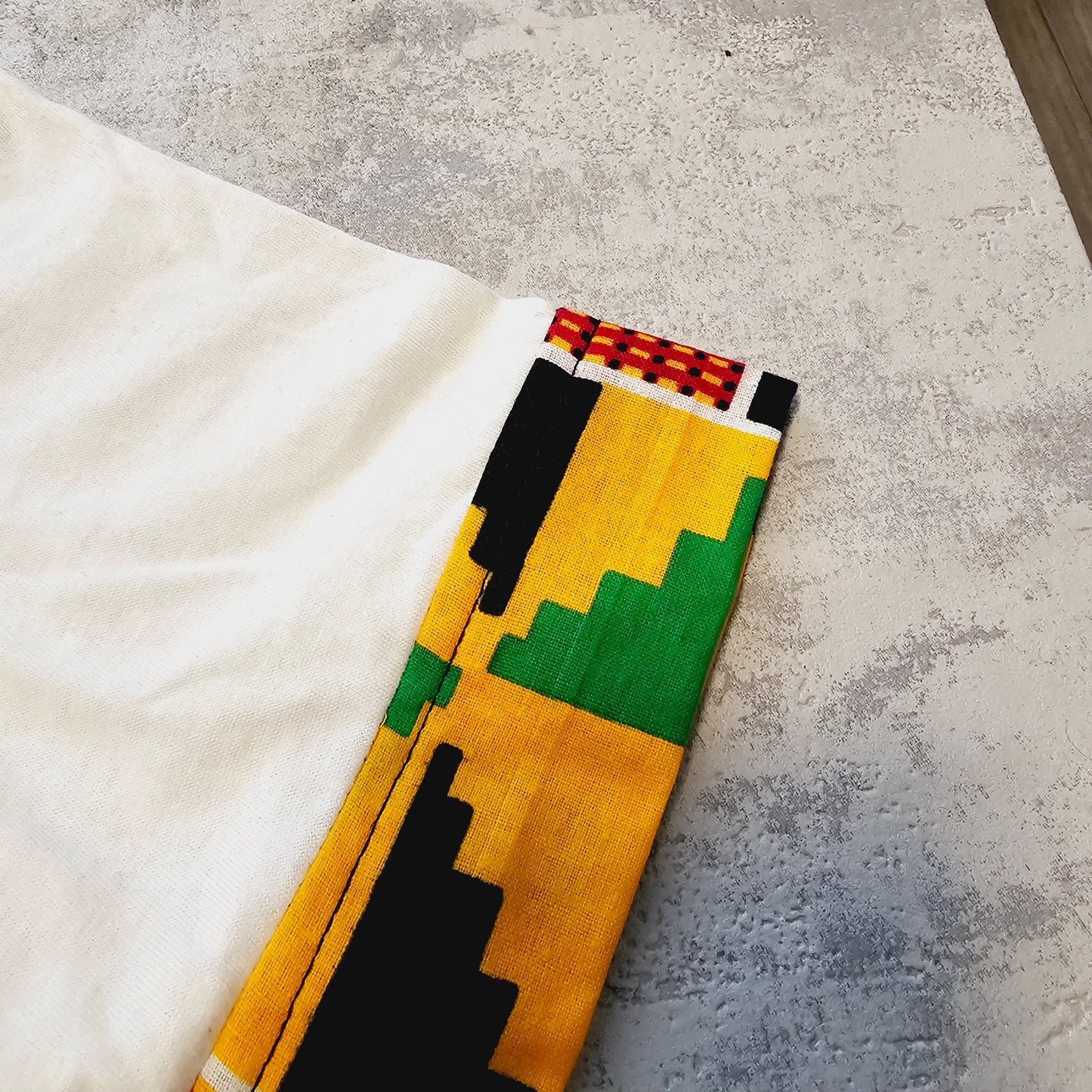 Africa Print Detailed T-Shirt | Ankara Detail and Pocket