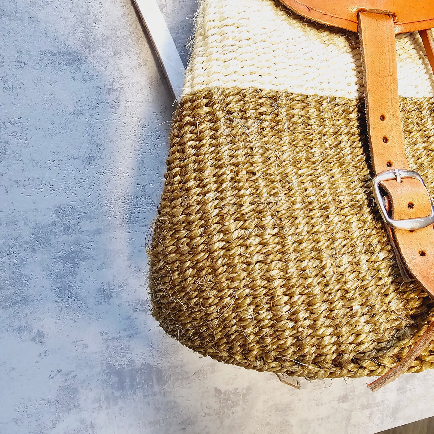Handwoven Sisal Backpack, African Backpack, Kiondo Bag