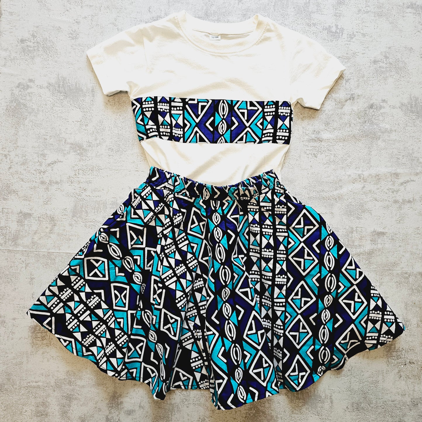 Matching T-shirt and Circle Skirt Set for Kids