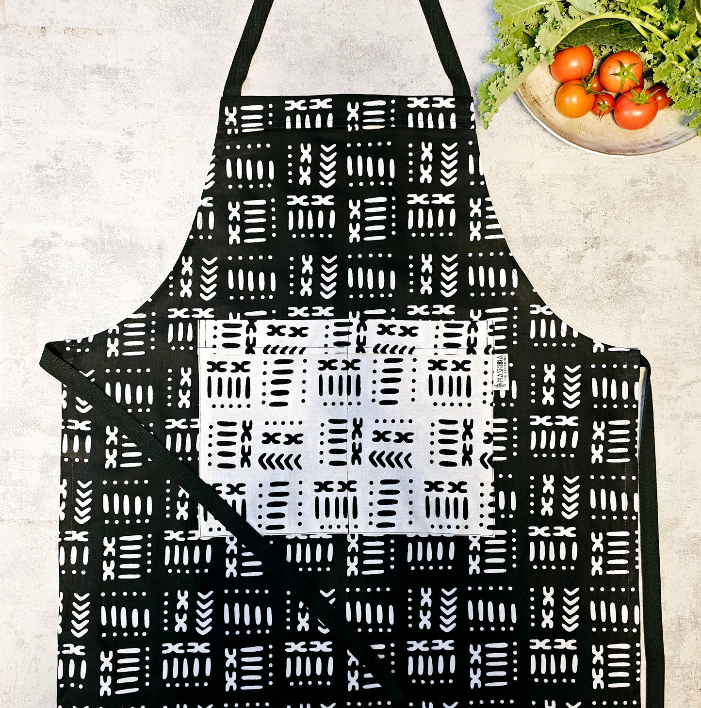 Handmade African Print Apron with Pocket