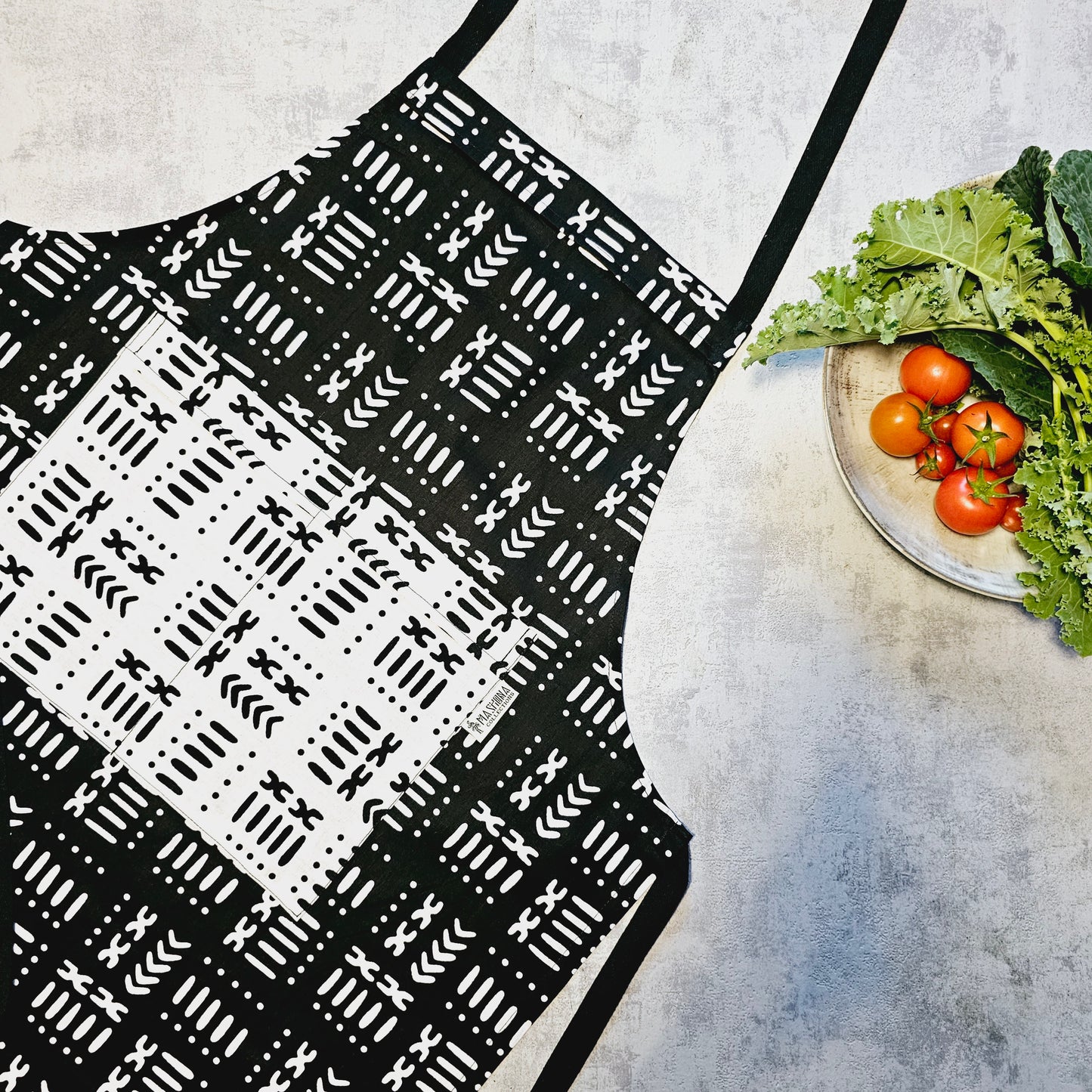 Handmade African Print Apron with Pocket