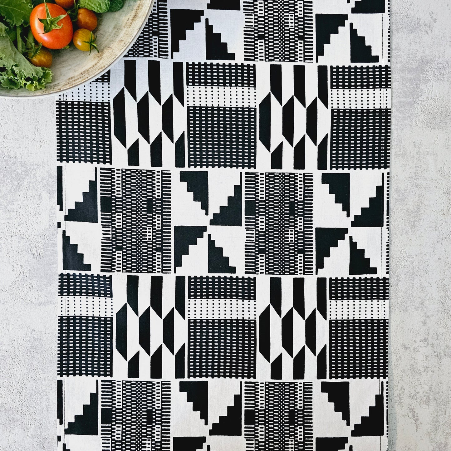 Handmade Table Runner 160x35cm | 180x35cm | 200x35cm | African Print "Mudcloth" Bogolan Inspired Print Made from 100% African Print Fabric