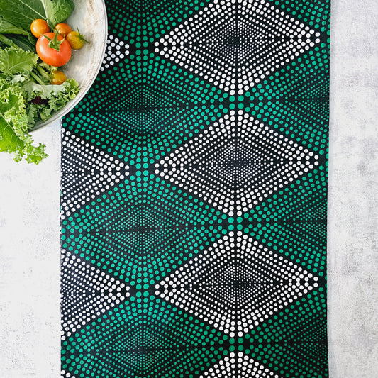 Table Runner and Set of 8 Napkins | 100% Cotton African Print Fabric