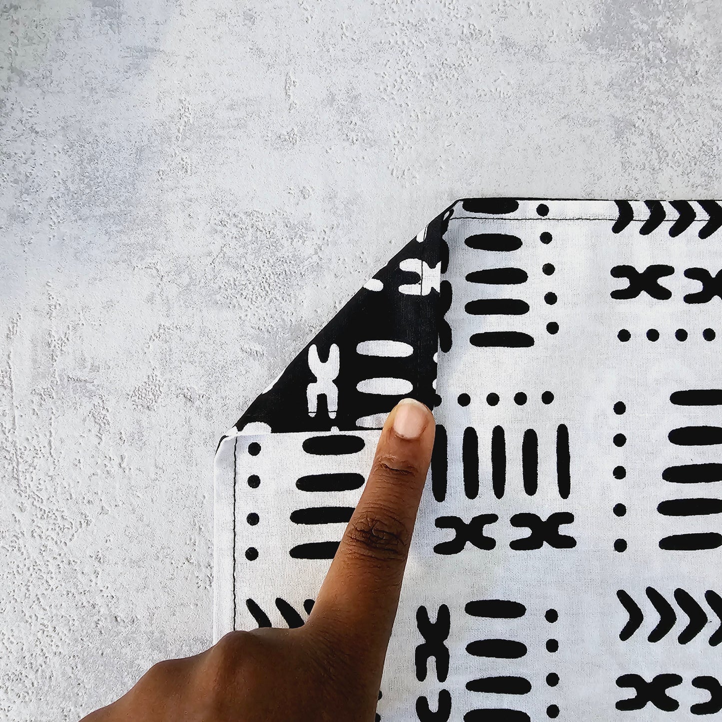 Handmade ''Bogolan'' Inspired Print Placemats | African Print Washable Placemats