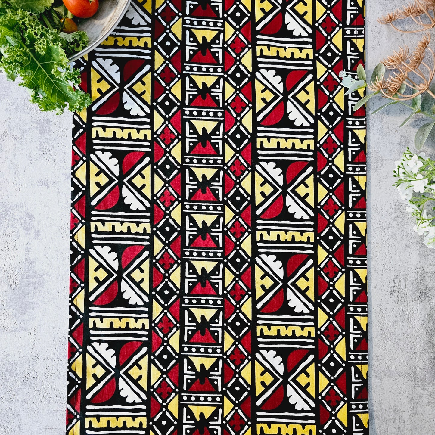 Table Runner 160x35cm | 180x35 | 200x35cm | 100% Cotton African Print Fabric