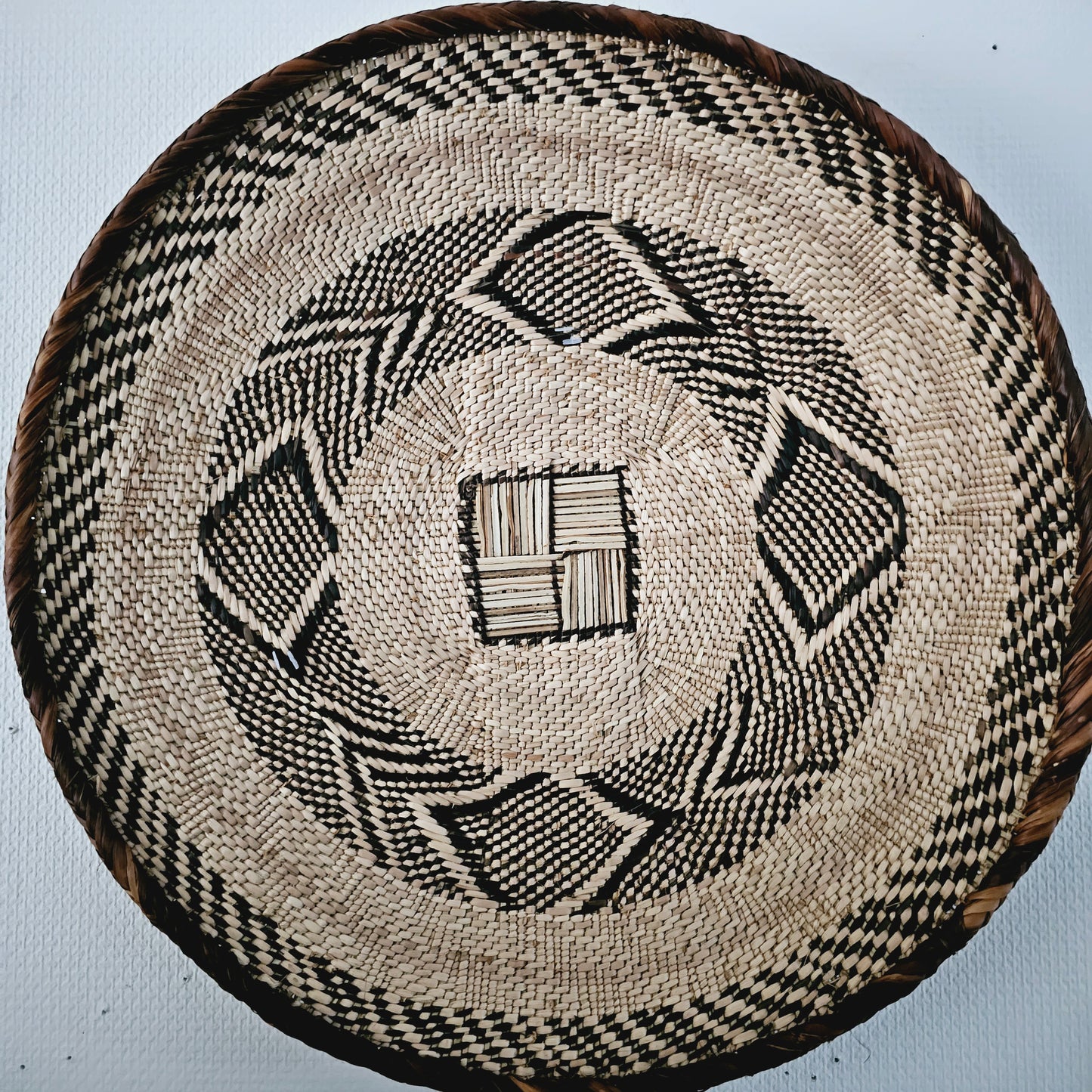 Set of 2 Handmade African Wall Baskets | Zimbabwe Baskets | Boho Wall Decor