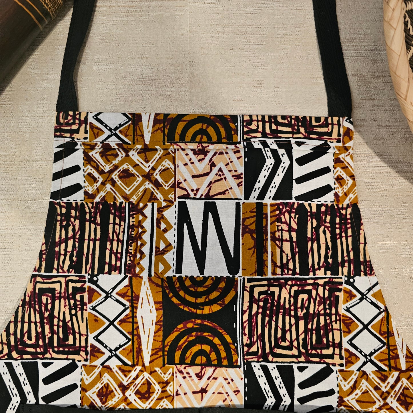 Handmade African Print Apron with Pocket | 100% Cotton Fabric