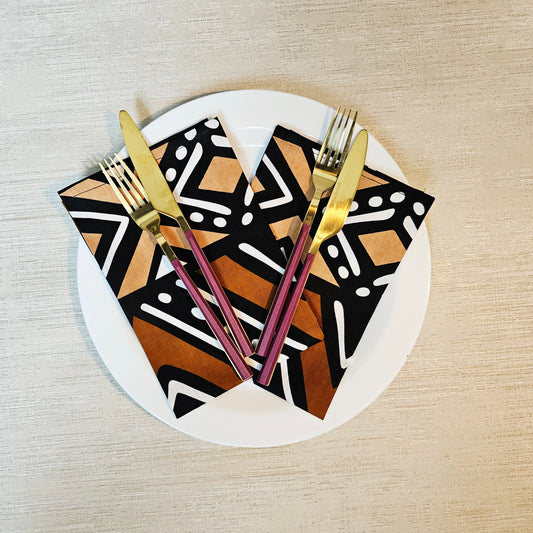Table Runner and Set of 8 Napkins | 100% Cotton African Print Fabric