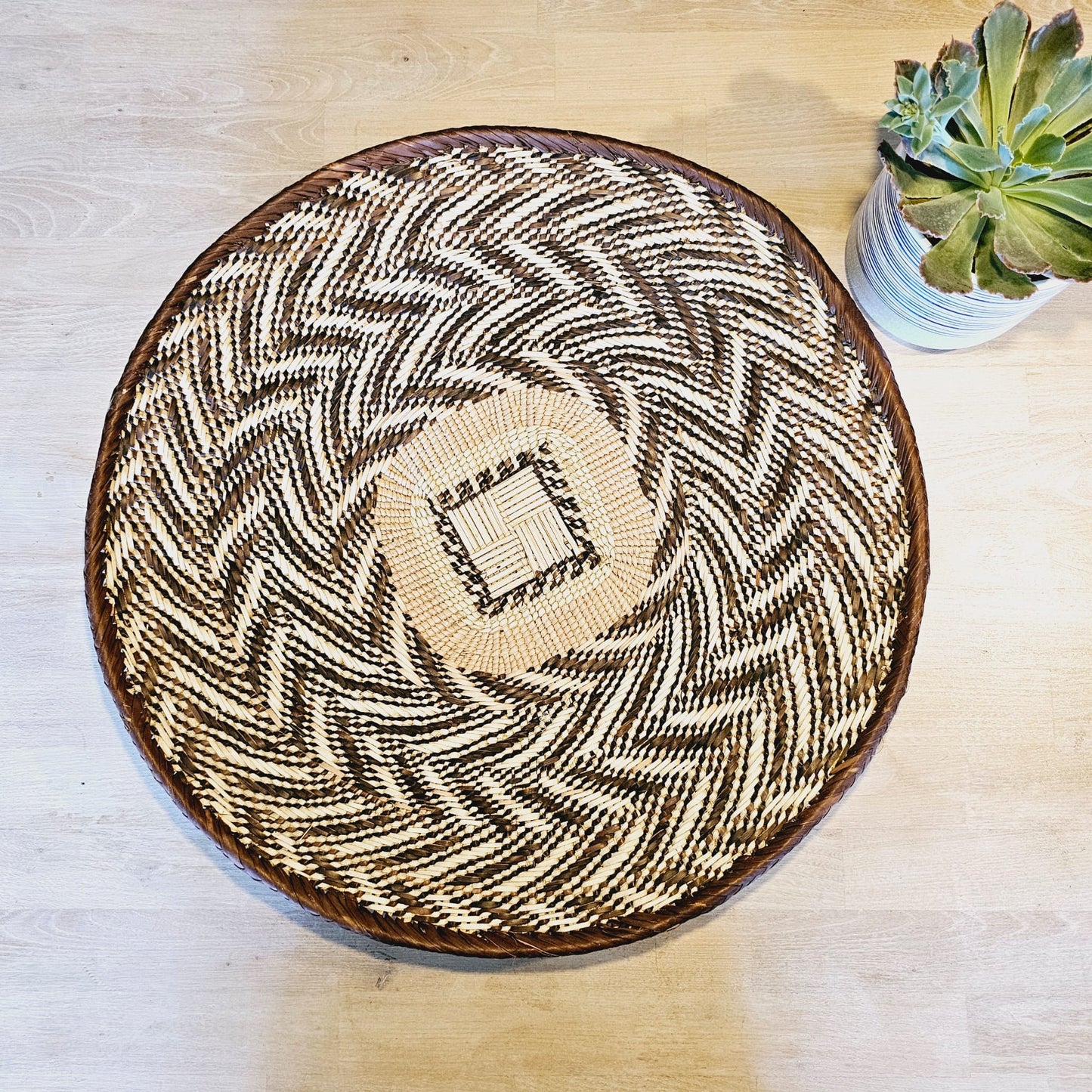 Large | 45cm | Handmade African Wall Baskets | Zimbabwe Baskets | Boho Wall Decor