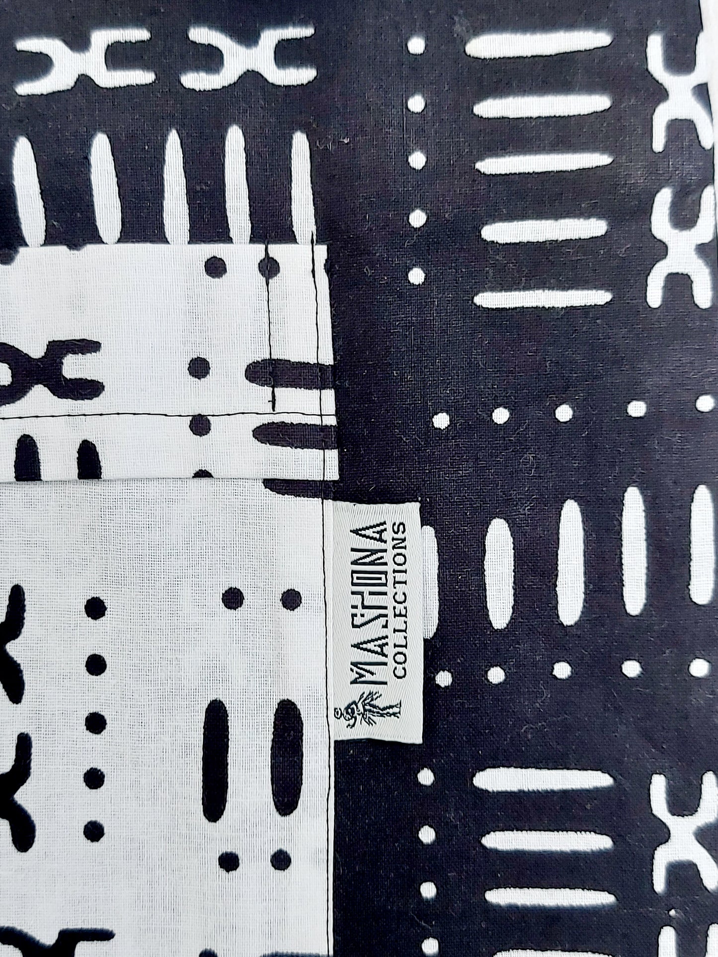 Handmade African Print Tote Bag | Beach Bag | Shopping Bag | Mudcloth Print