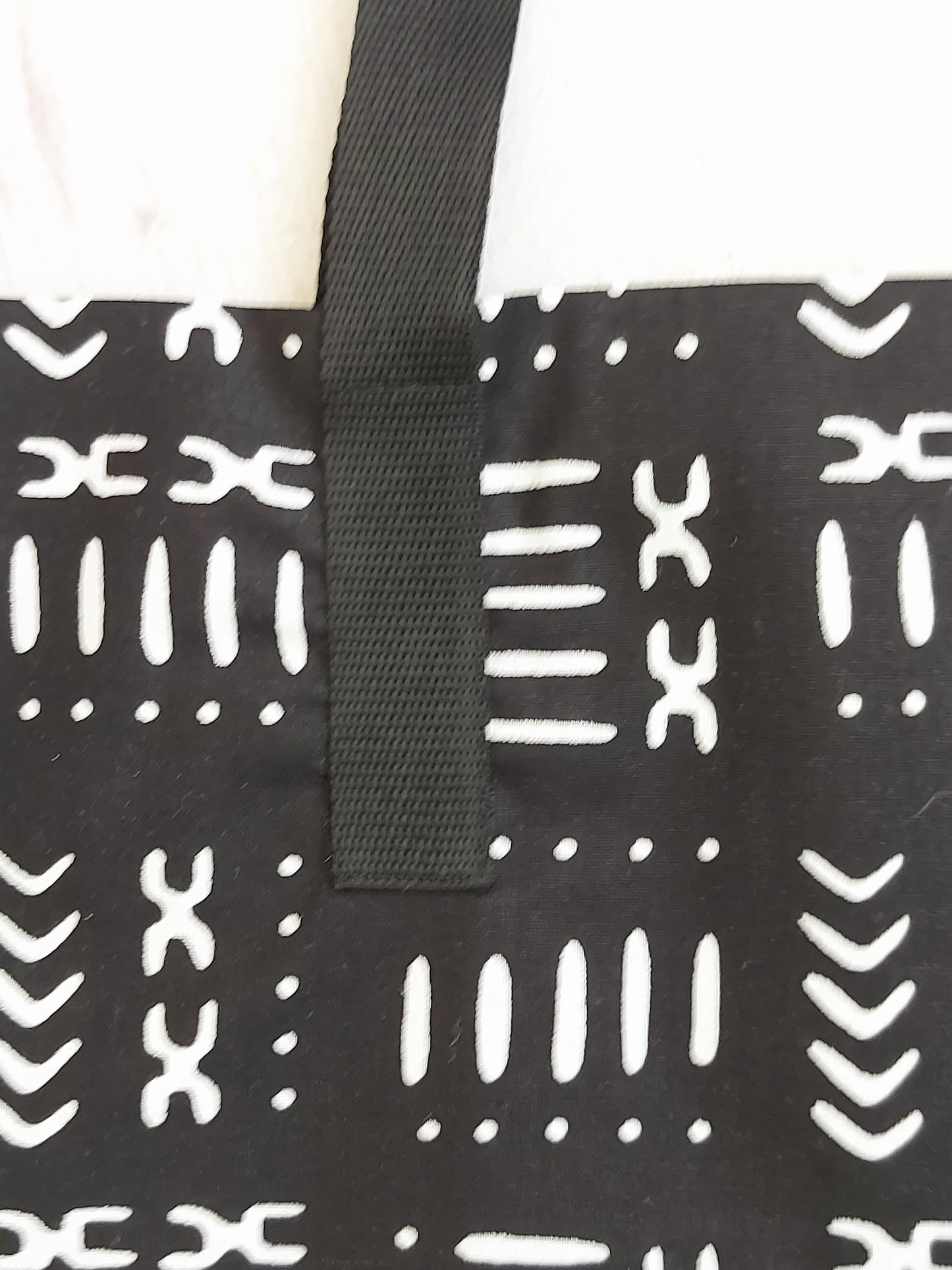Handmade African Print Tote Bag | Beach Bag | Shopping Bag | Mudcloth Print