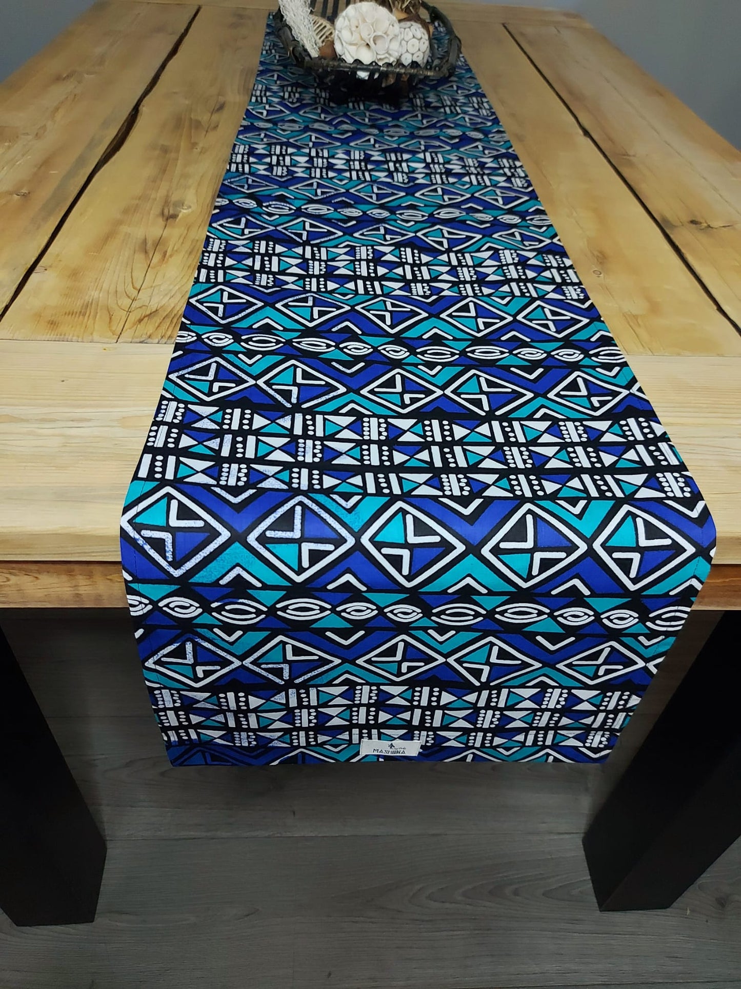 Handmade African Print "Mudcloth" Bogolan Inspired Print Table Runner Made from 100% African Print Fabric