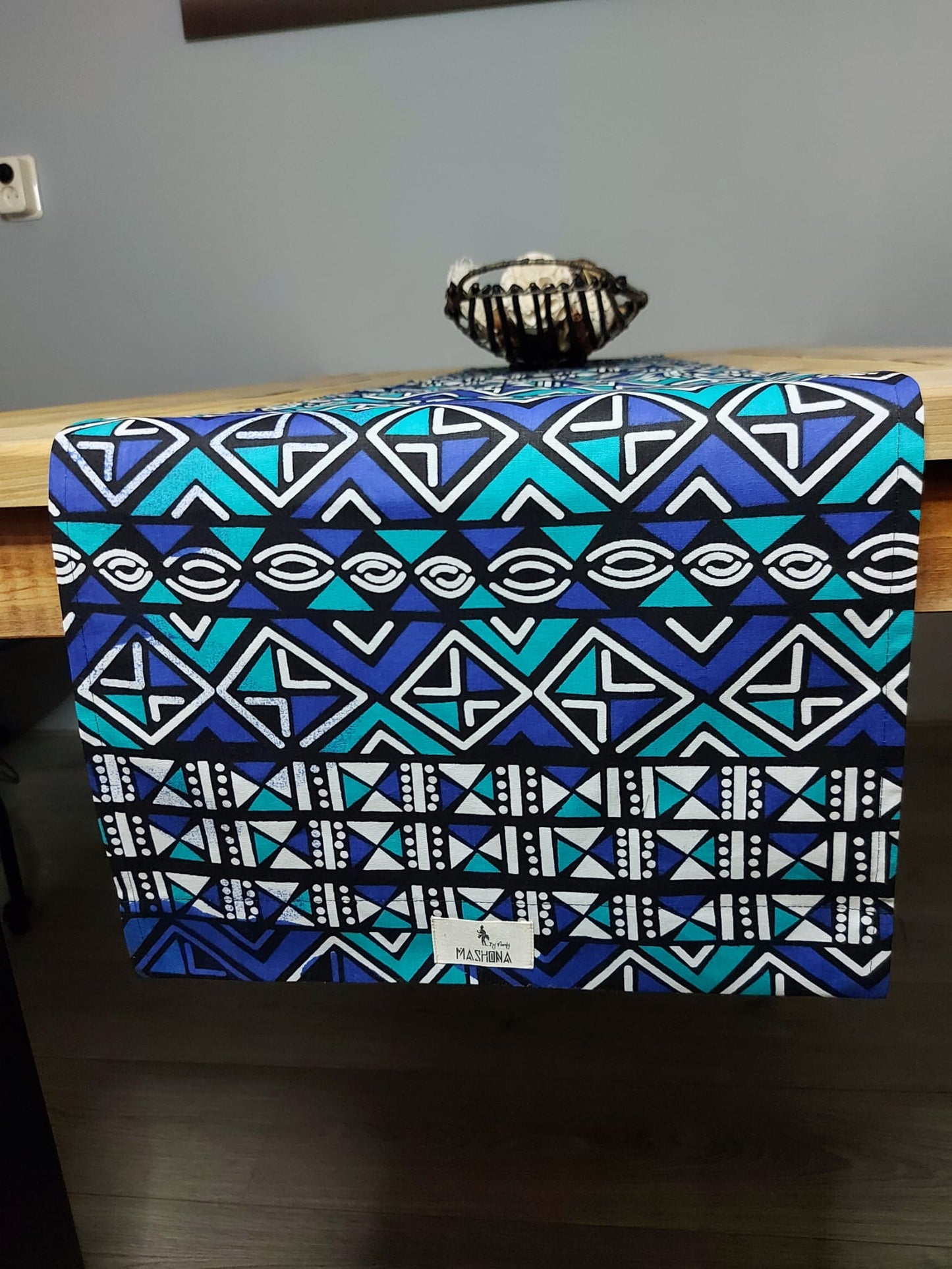 Handmade African Print "Mudcloth" Bogolan Inspired Print Table Runner Made from 100% African Print Fabric