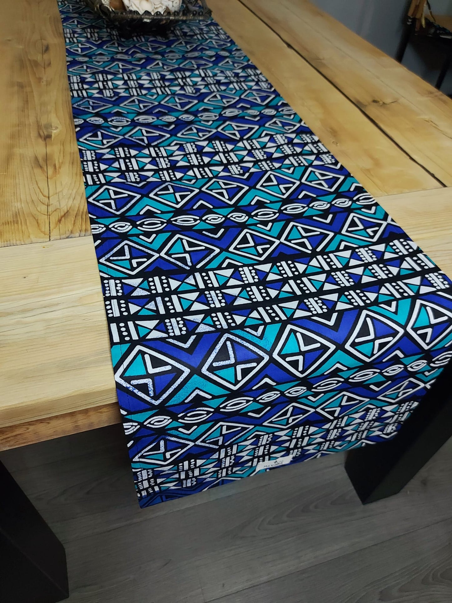 Handmade African Print "Mudcloth" Bogolan Inspired Print Table Runner Made from 100% African Print Fabric