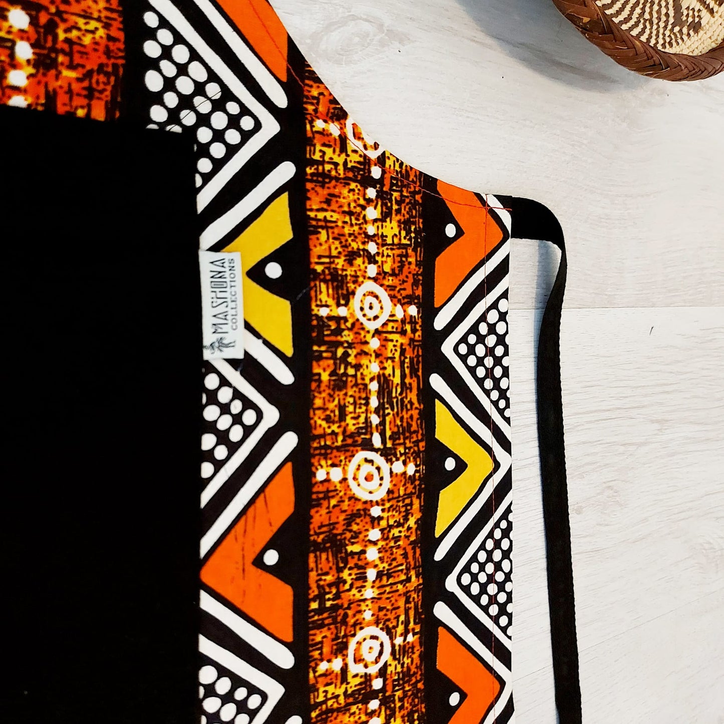 Handmade African Print Apron with Pocket