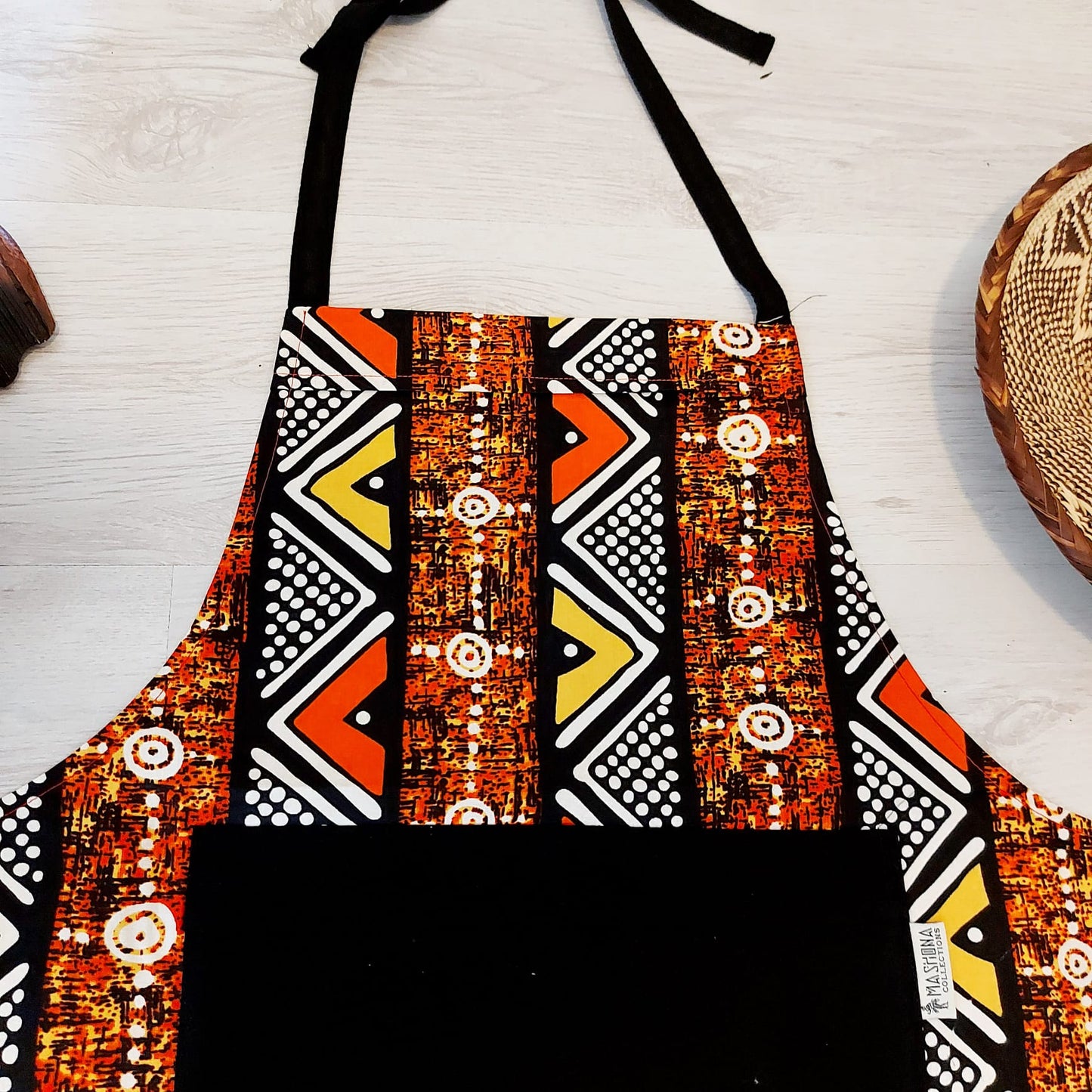 Handmade African Print Apron with Pocket