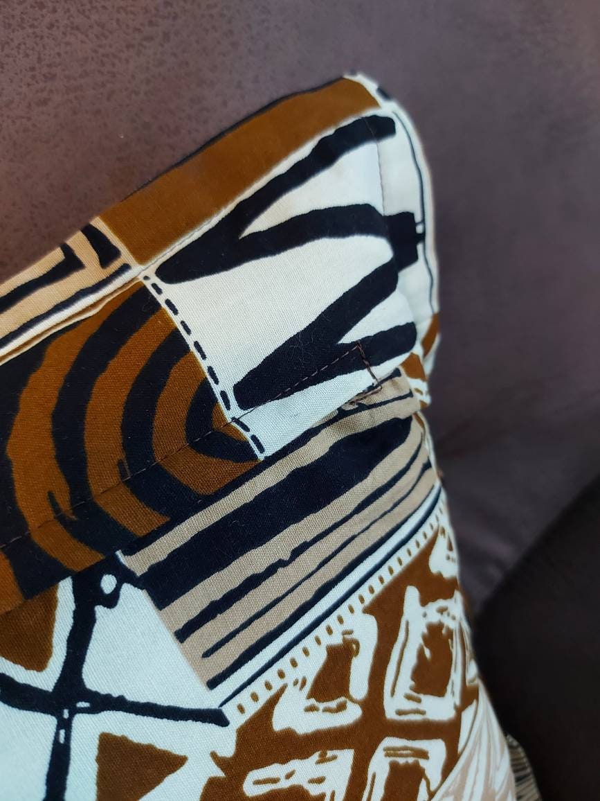 Set of 2 / 4 African Print | 40x40cm | Mudcloth Boho Cushion Cover 100% Cotton Wax Ankara Fabric