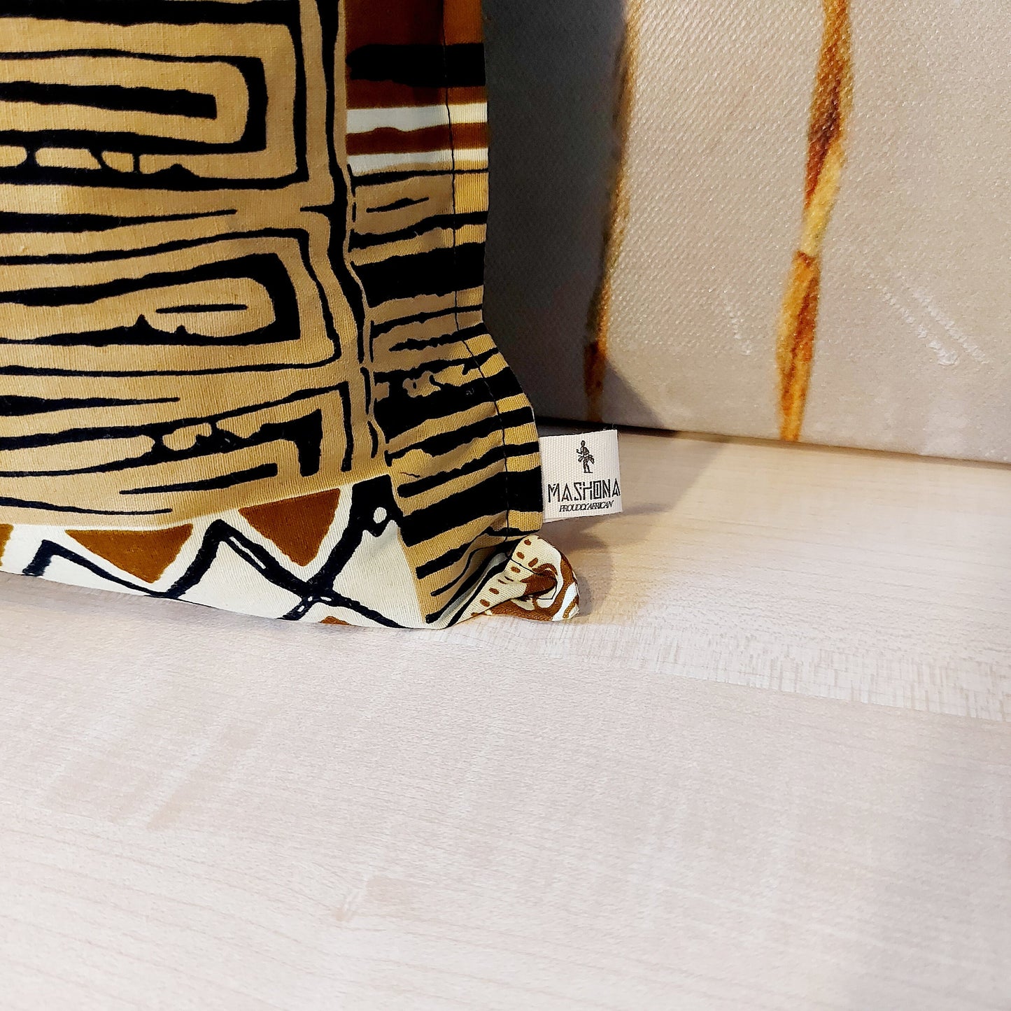 Set of 2 / 4 African Print | 40x40cm | Mudcloth Boho Cushion Cover 100% Cotton Wax Ankara Fabric