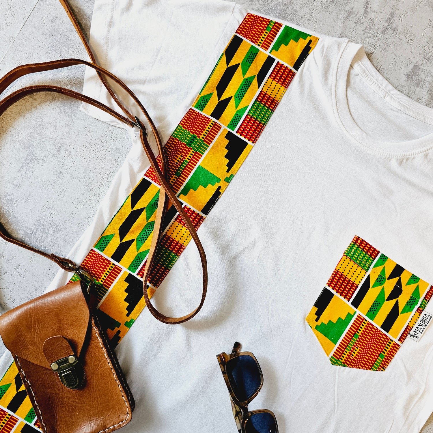 African Print Detailed T-shirt