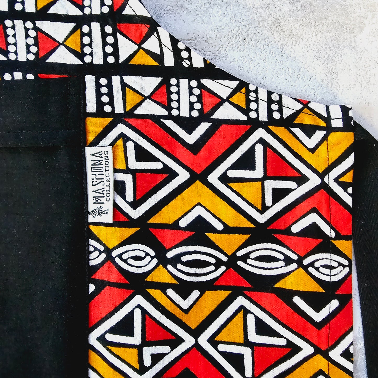 Handmade Bogolan Print | African Print Apron with Pocket