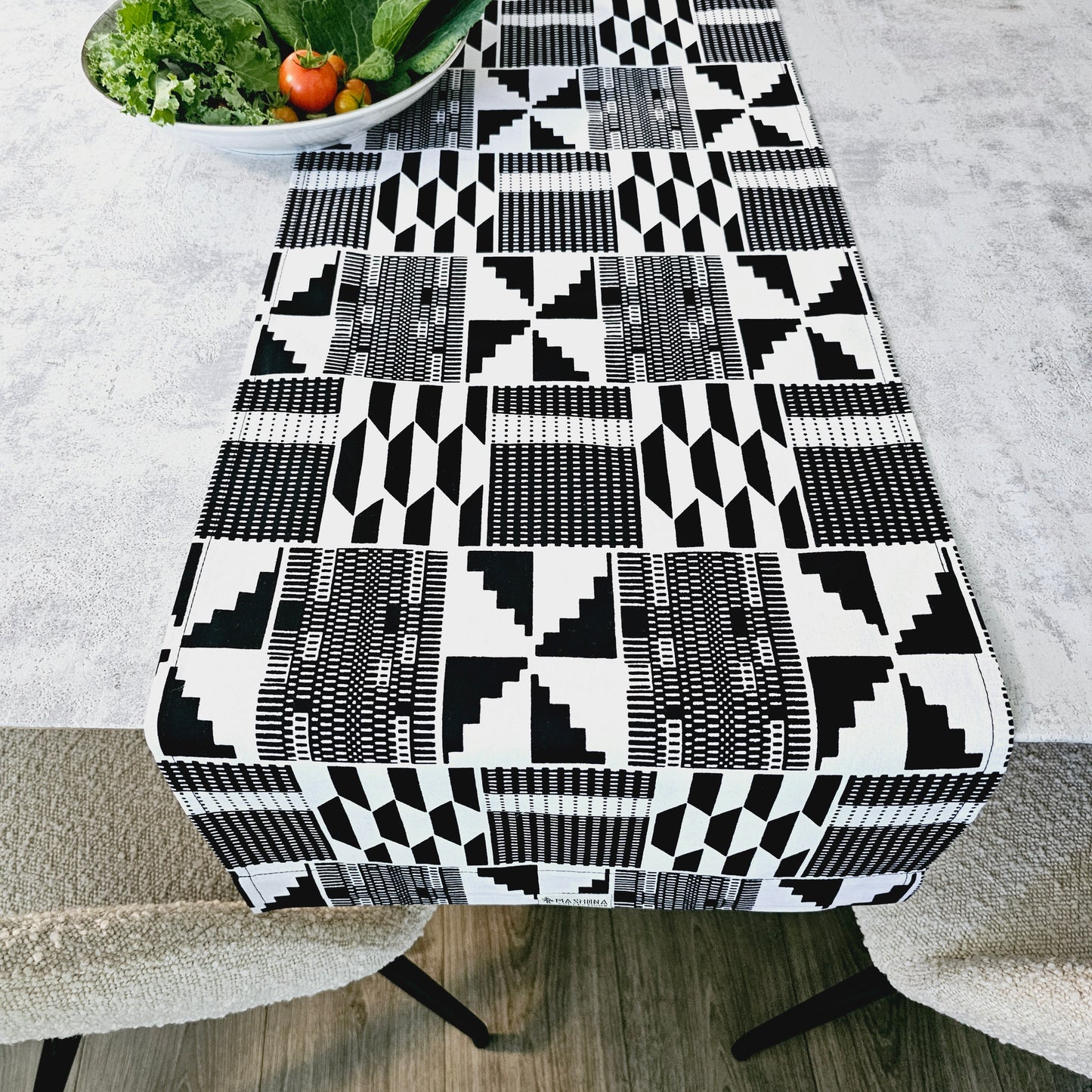 Table Runner and Set of 4 Placemats | 100% Cotton African Print Fabric