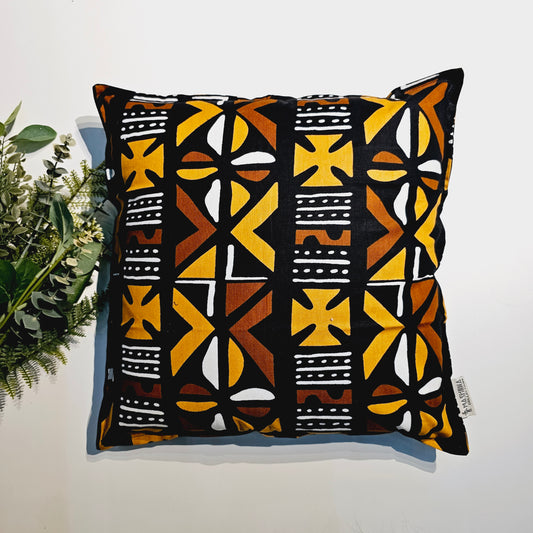 Set of 2 | 4 Cushion Covers |40x40cm | 100% Cotton Wax Ankara Fabric