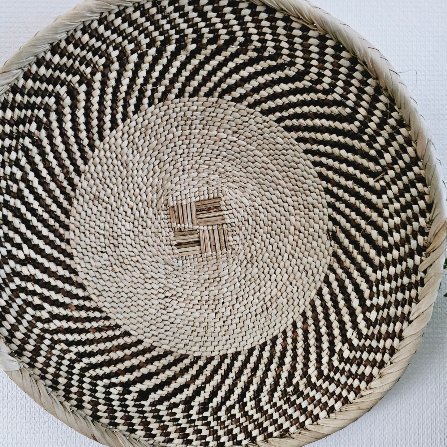 Set of 2 Handmade African Wall Baskets | Zimbabwe Baskets | Boho Wall Decor