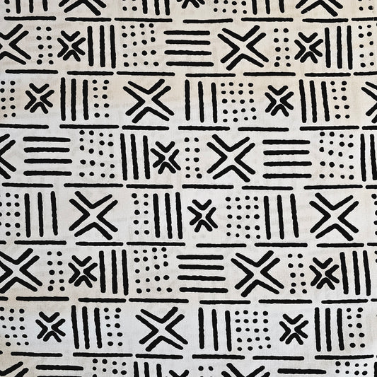 Handmade Table Runner 160x35cm | 180x35 | 200x35cm | African Print "Mudcloth" Bogolan Inspired Print Made from 100% African Print Fabric