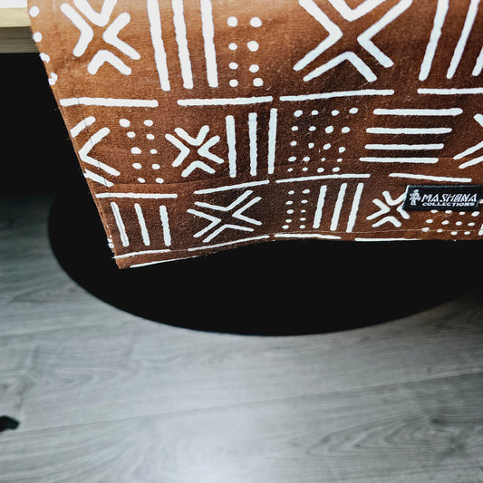 Table Runner and Set of 4 Placemats | 100% Cotton African Print Fabric