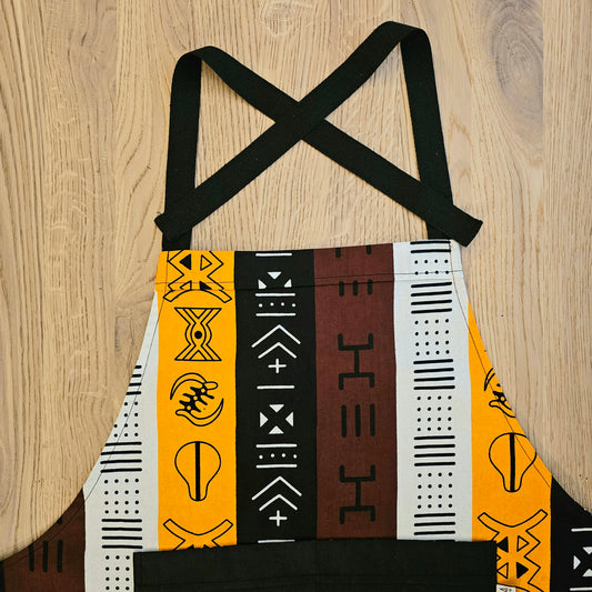 Handmade African Print Apron with Pocket