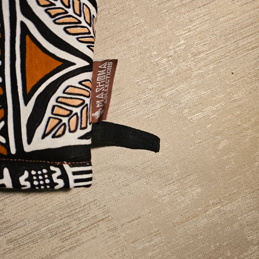 Set of 2 Oven Gloves Handmade "Mudcloth" Bogolan Print Inspired African Print