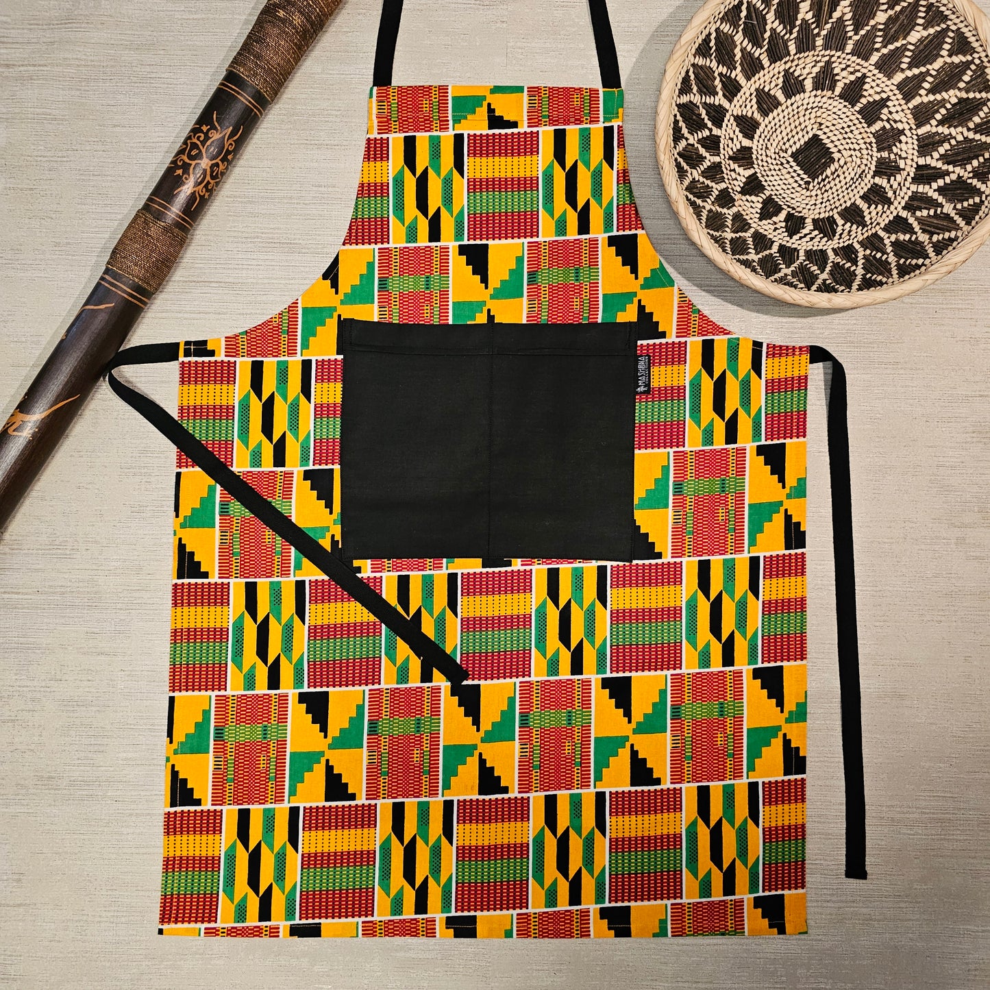 Apron and Matching Oven Gloves Set | 100% Cotton African Print Fabric