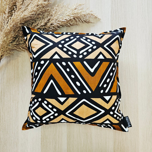 Set of 2 | 4 Cushion Covers |40x40cm | 100% Cotton Wax Ankara Fabric
