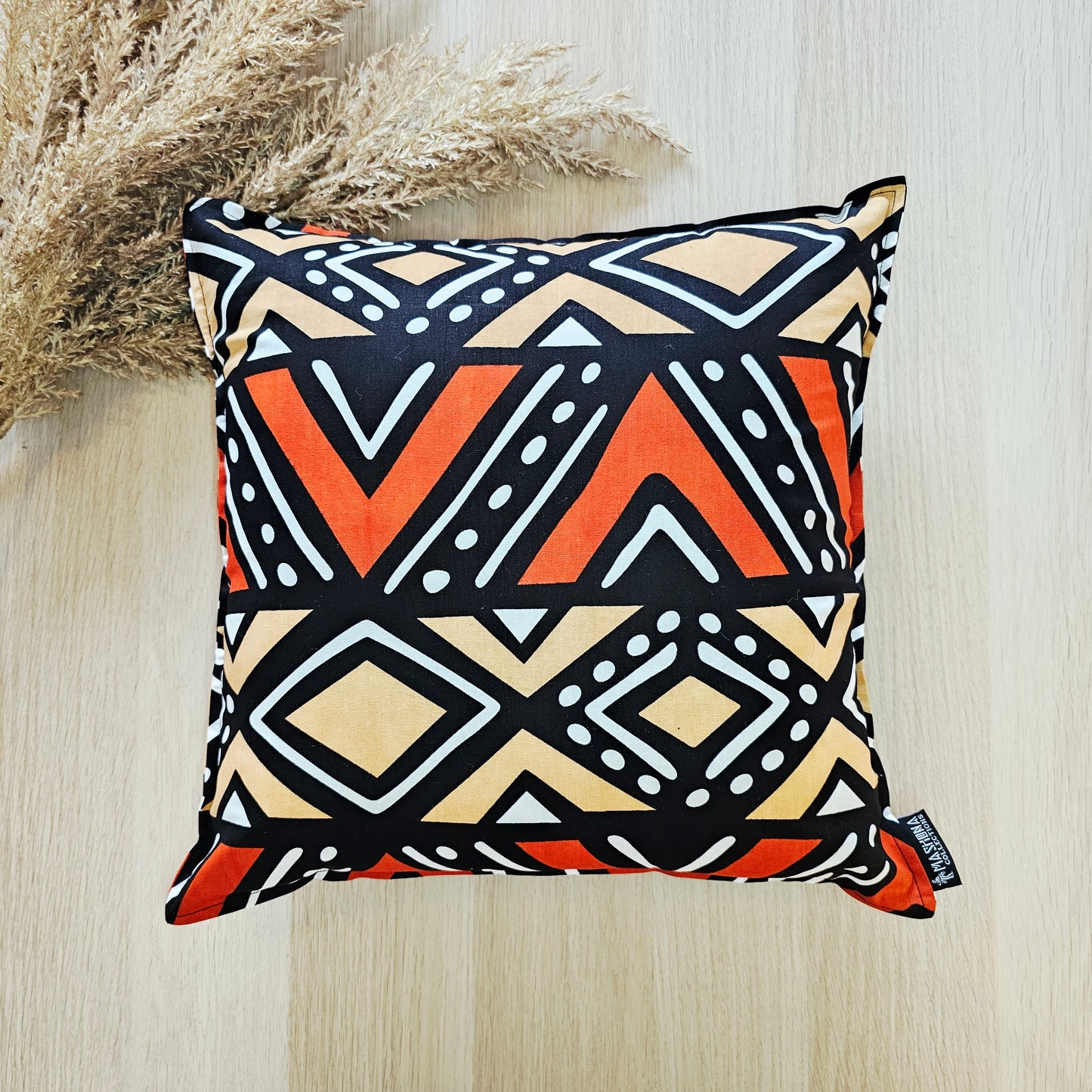 Set of 2 | 4 Cushion Covers |45x45cm | 100% Cotton Wax Ankara Fabric