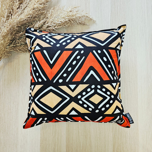 Set of 2 | 4 Cushion Covers |40x40cm | 100% Cotton Wax Ankara Fabric