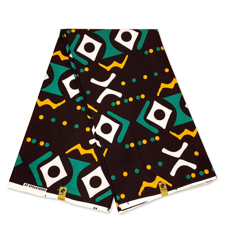 6 Yards | African Print "Mudcloth" Bogolan Inspired Print Fabric 100% Cotton | Ankara Fabric