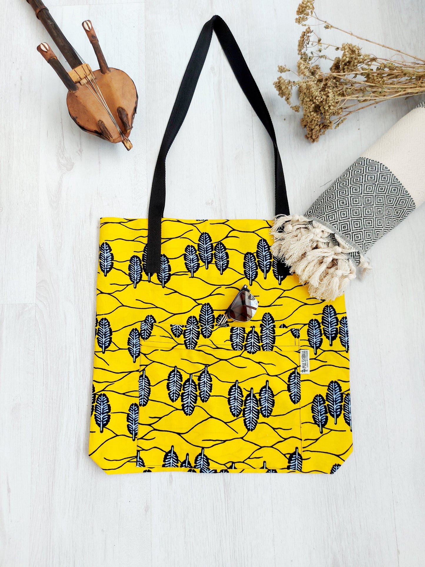 Handmade African Print Tote Bag | Beach Bag | Shopping Bag