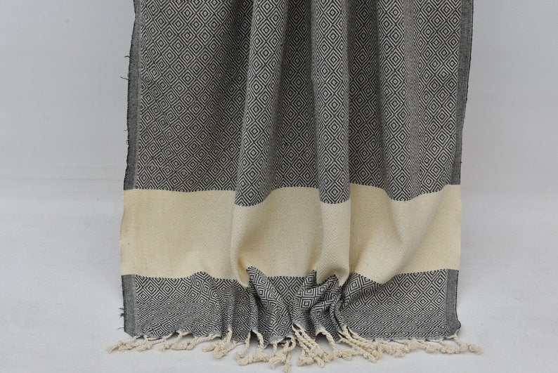 Handwoven Peshmetal Towel  70x40" | Sofa Blanket | Yoga Towel | Wedding Blankets | Baby Blanket | Beach Towel | Scarf made from 100% Turkish Cotton