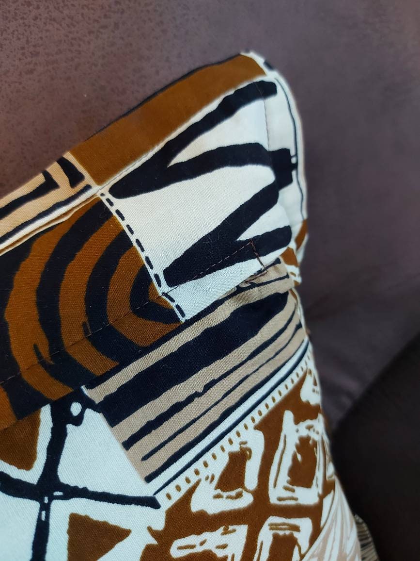 African Print Cushion Cover, 100% Cotton