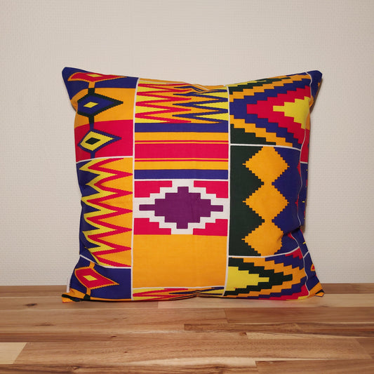 African Print Cushion Covers, 100% Cotton Ankara Wax Fabric
