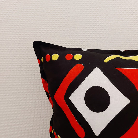 African Print Cushion Cover made from 100% Mudcloth Bogolan Inspired Print Cotton