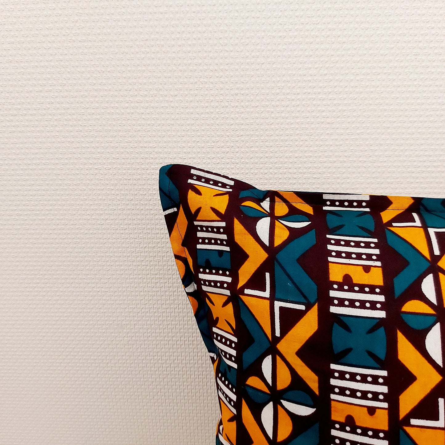 African Print Cushion Cover made from 100% Mudcloth Bogolan Inspired Print Cotton